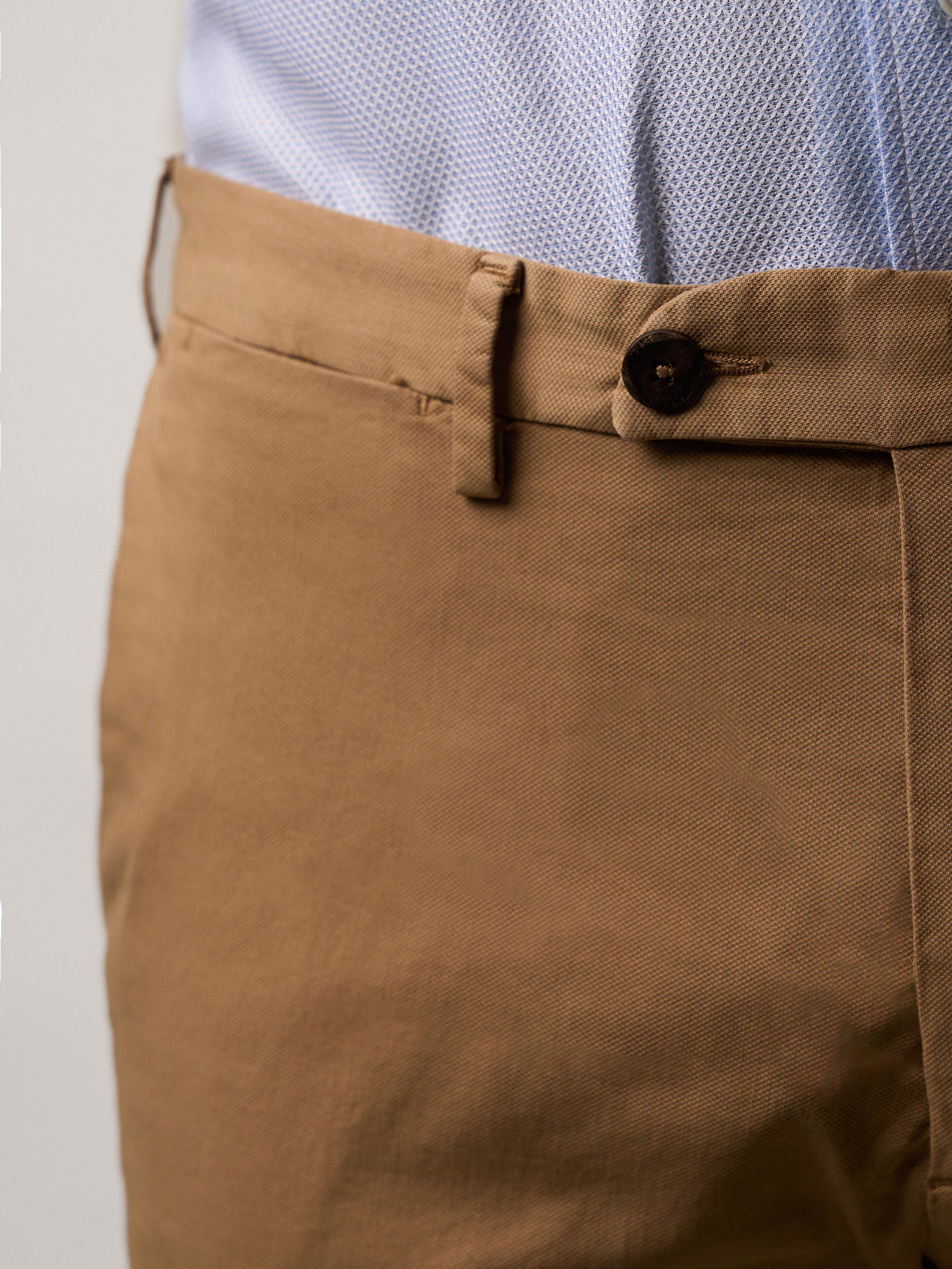Light Brown Cotton and Silk Trousers – Dal Duca