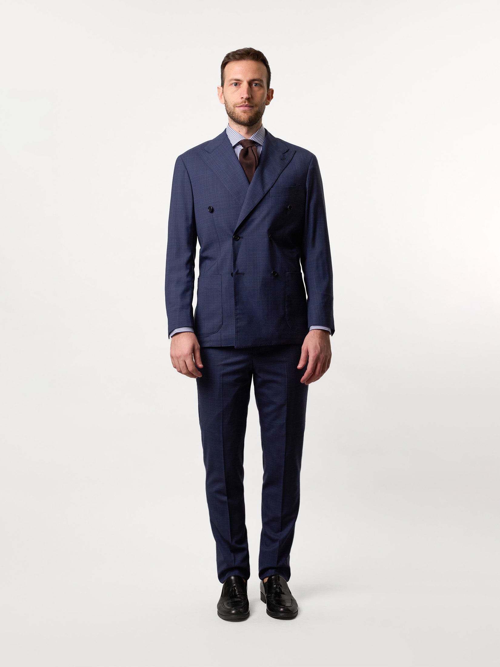 Double breasted royal blue suit hotsell